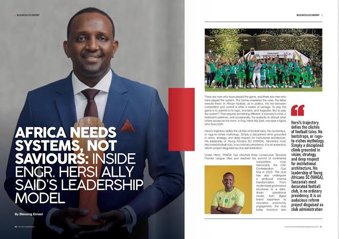 Eng Hersi wa Yanga Aandikwa na Jarida Maarufu la African Learders