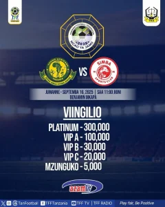 TFF Yatangaza Viingilio Ngao ya Jamii Simba vs Yanga
