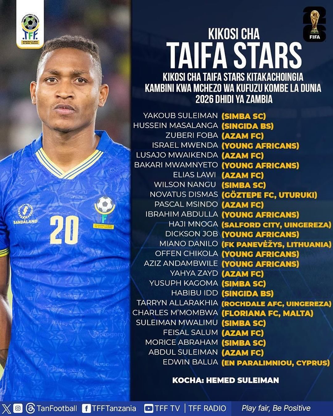 Kikosi Kipya cha Taifa Stars